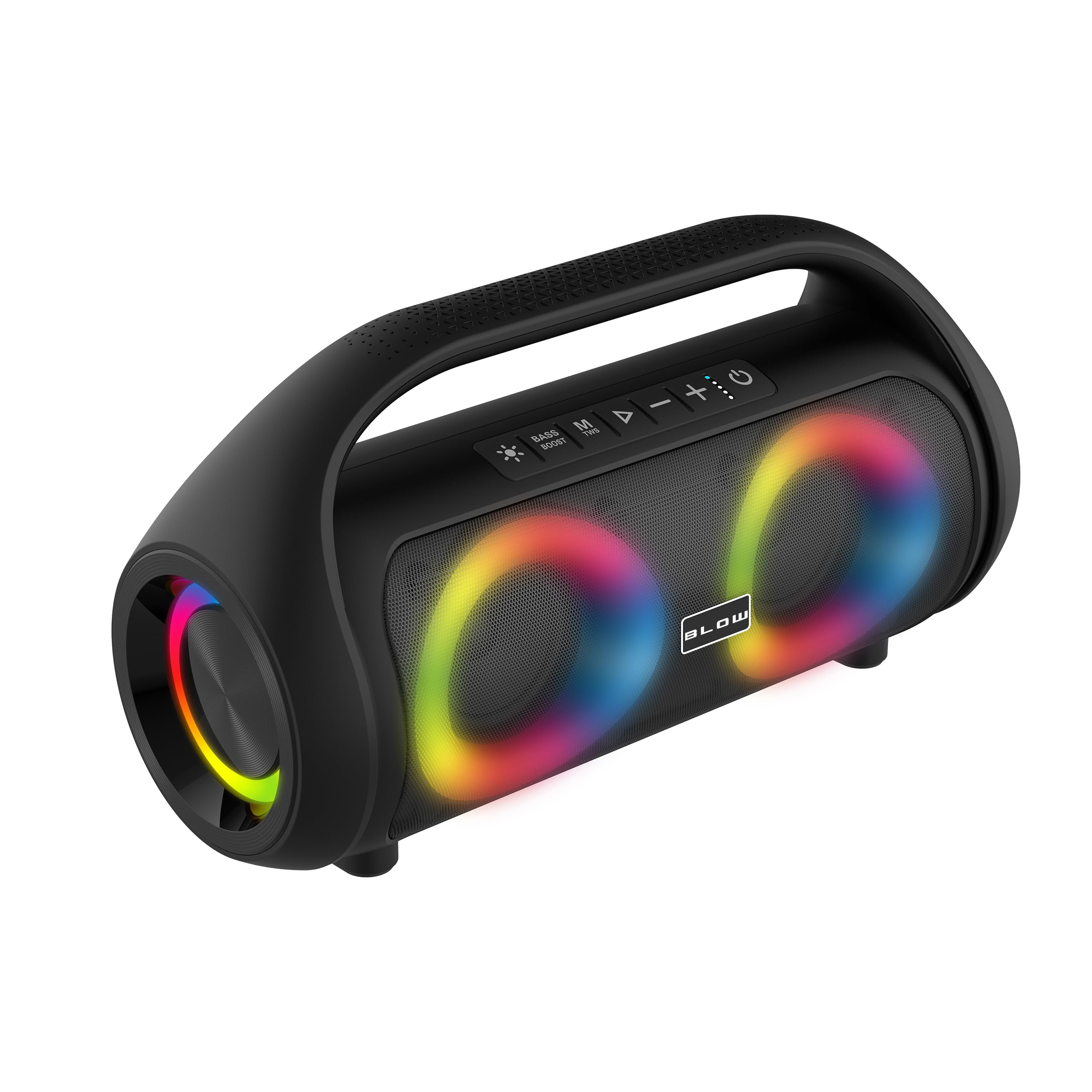 BLOW GŁOŚNIK BLUETOOTH PRZENOŚNY BEZPRZEWODOWY WODOODPORNY IPX5 RADIO FM USB RGB