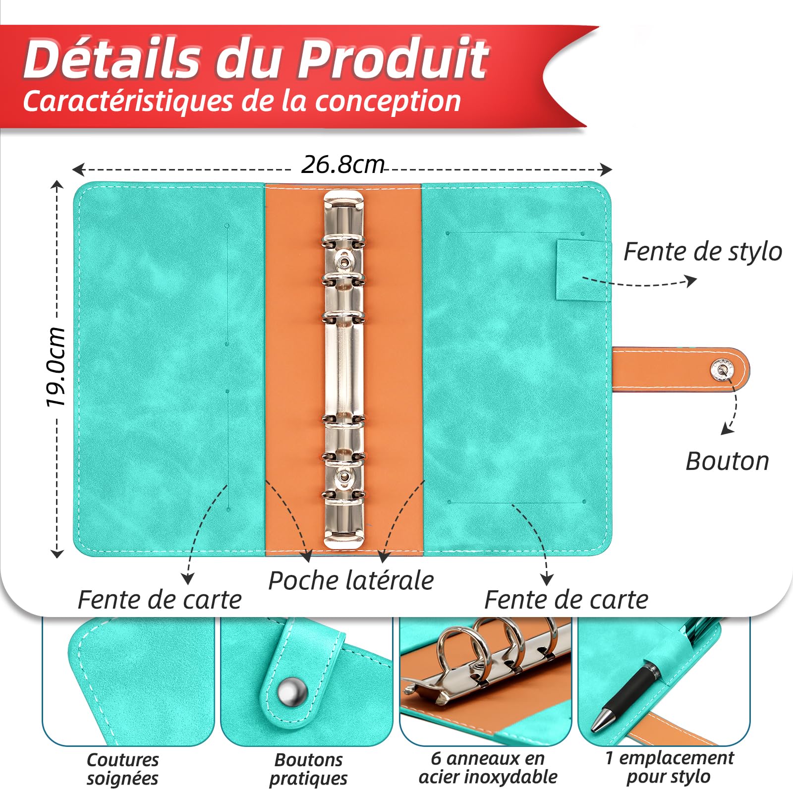 A6 French Budget Envelope - Budget Planner - Budget Notebook with 8 Money Saving Challenge - Complete French Budget Binder to Save Money, Plan Your Expenditures - 5