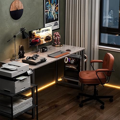 Miniatura 46 de Coleshome - Escritorio para computadora, de 32 pulgadas, estilo moderno y sencillo, para oficina en casa, escritorio estudiantil para escribir,