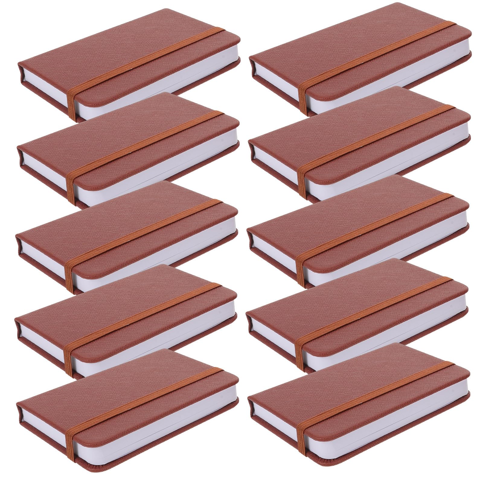 Présent Rentrée Carnet de Poche A7 en Cuir Pu Marron, Lot 10