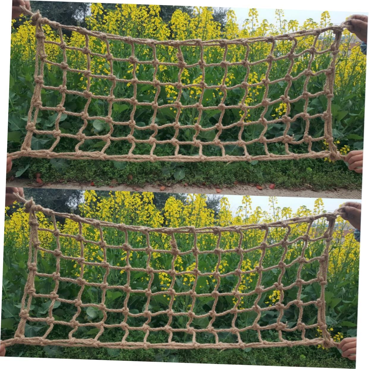 BESTonZON Rope Climbing Net for Parrots Durable Hanging Gym for Medium to Large Birds Promotes Physical Easy to Install Pet Hammock