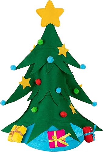 Miniatura 4 de JOYIN Divertido sombrero de árbol de Navidad, sombreros de Papá Noel unisex de felpa para celebraciones de disfraces, recuerdo de fiesta de