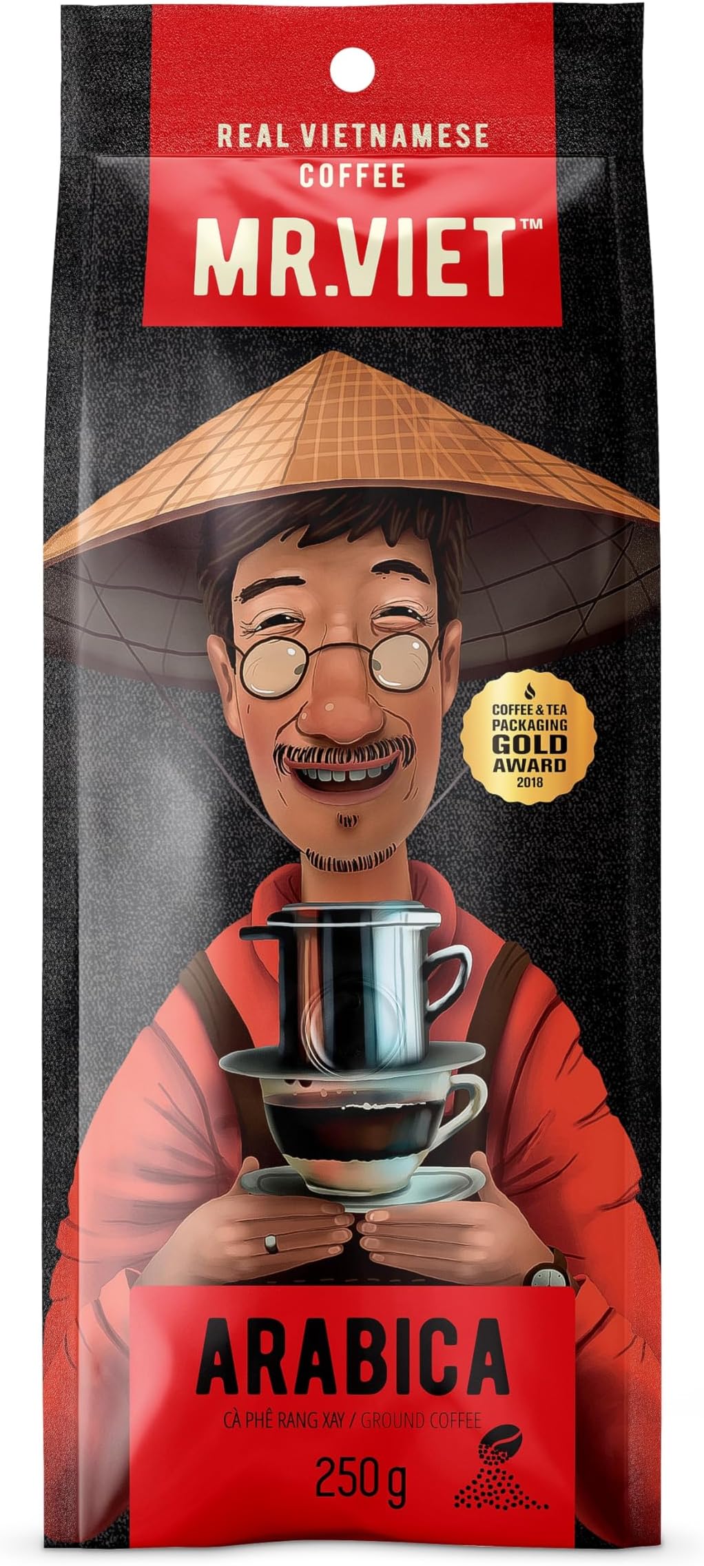 MR. VIET Mr Arabica 100% Ground Coffee - Roasted Authentic namese Coffee 250g