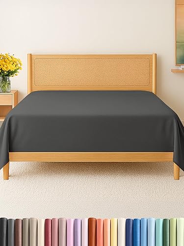 Miniatura 86 de Sábana encimera de bolsillo profundo, más suave que el algodón egipcio, 1 sábana encimera para colchón tamaño individual XL 21 - Spa Blue