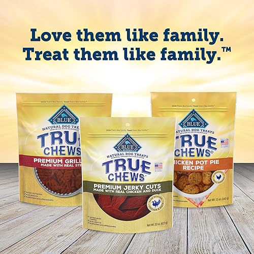 Miniatura 9 de Blue Buffalo True Chews Premium Jerky Cuts Golosinas naturales para perros, bolsa de 22 onzas