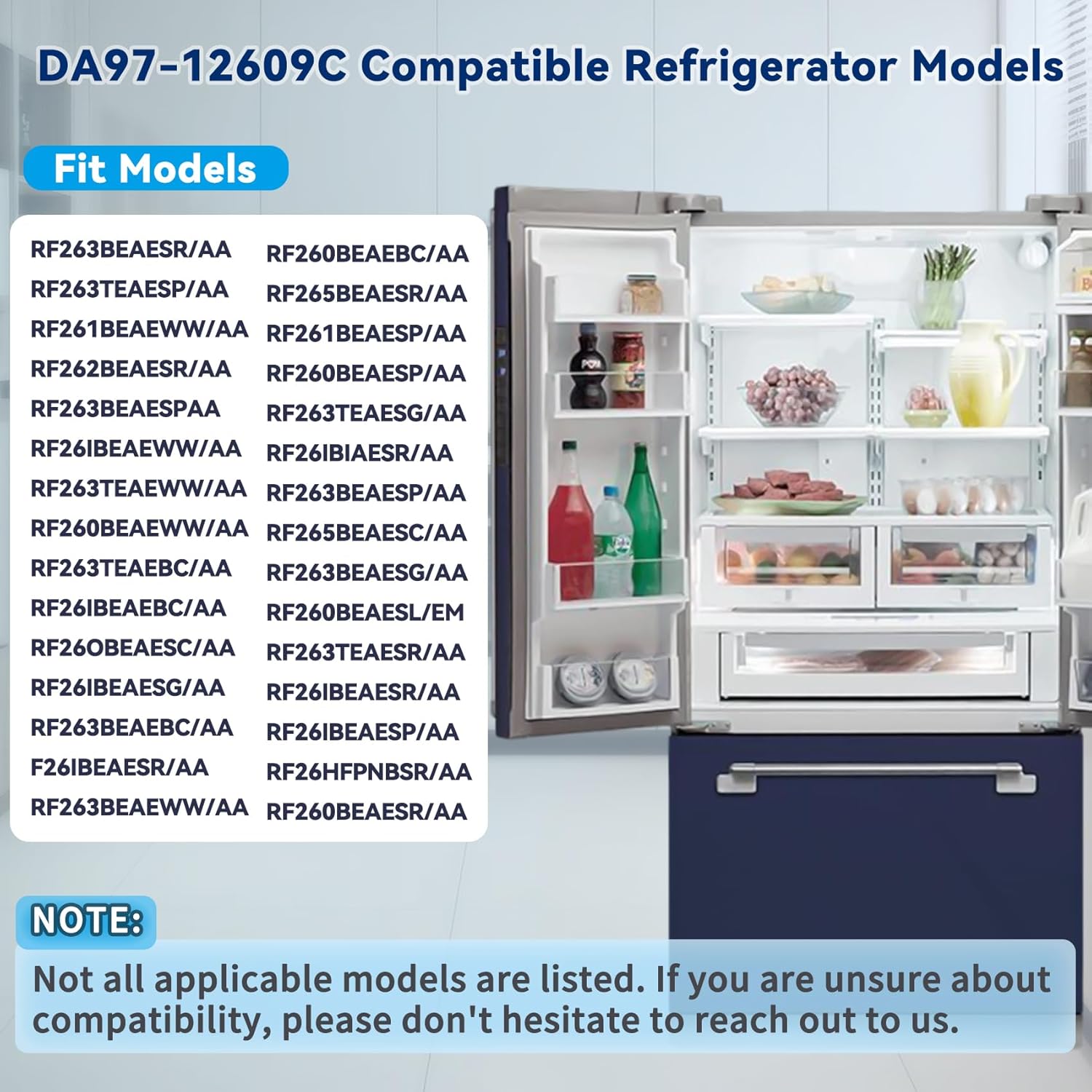 Upgraded DA97-12609C Refrigerator Fresh Food Evaporator Cover Compatible with Samsung DA97-12609A Evaporator Fan Motor Cover Assembly, Replace AP5651826 PS5575384 Refrigerator Evaporator Cover