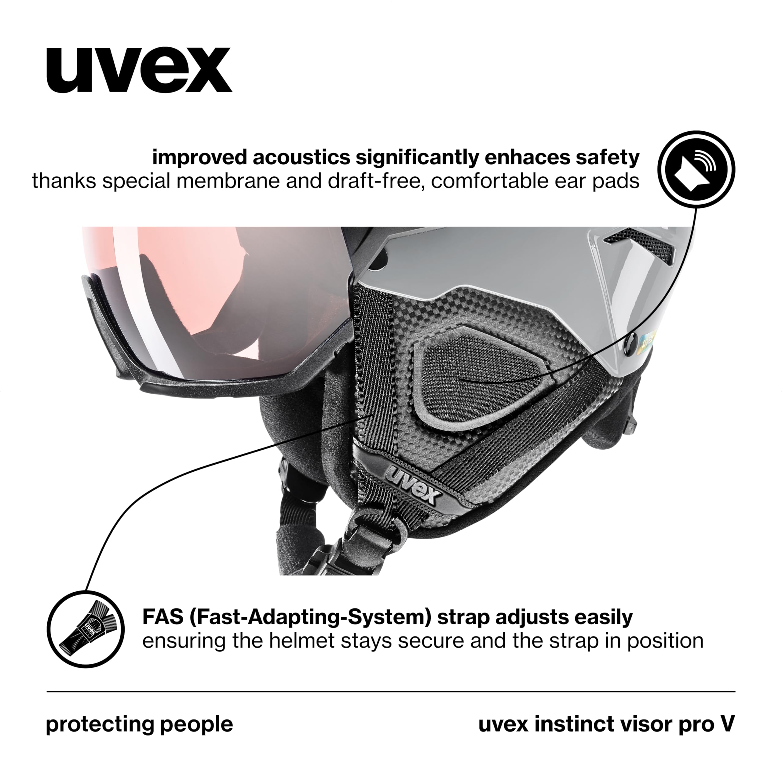 Amazon.com: uvex Instinct Visor pro v, Adjustable ski & Snowboard