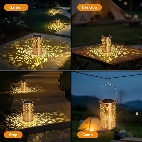 Solar Lantern Outdoor Lamp Waterproof Decorations Garden Decor, Christmas Birthday Gifts for Women, Mom, Grandma Decorative Garden, Yard, Patio, Lawn, Balcony Porch - Hummingbird(Dragonfly)