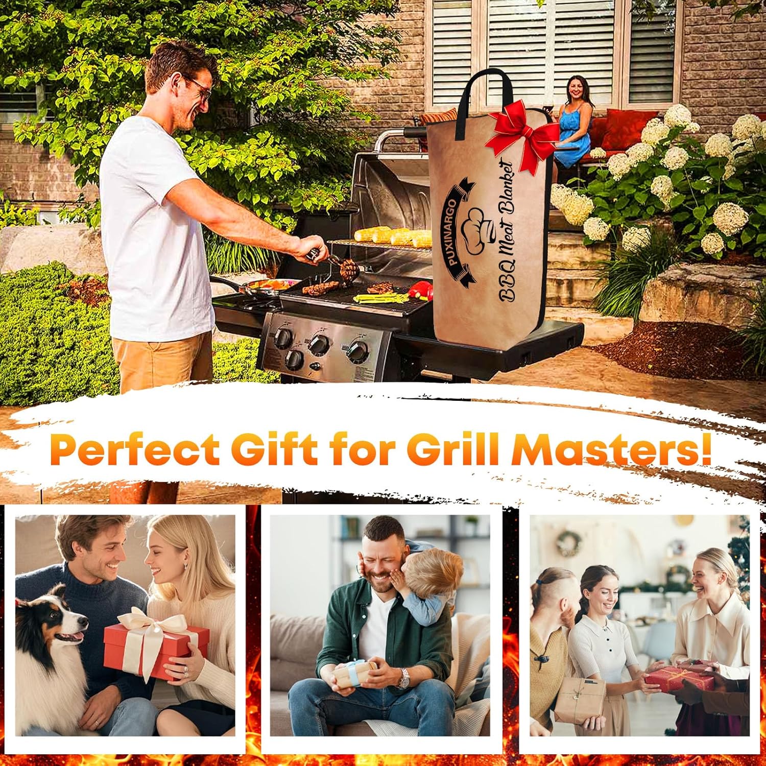 BBQ Blanket for Resting Meat, Puxinargo Brisket Blanket Meat Resting Bag for Smoking, Grilling Meat Insulated Resting Bag with Wide Mouth & Reinforced Handles for Large Brisket/Turkey, Extra Large 26" - Image 7