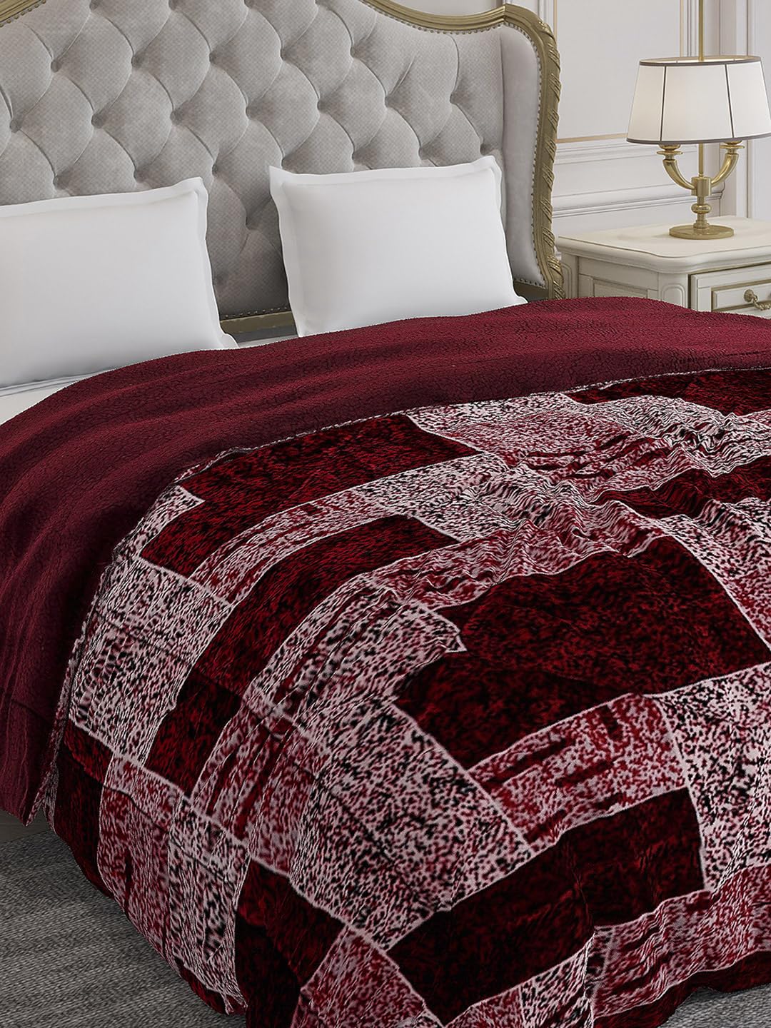 Monte Carlo Double Bed Winter Comforter Ultroz 190 GSM 1 Comforter (220 CM X 240 CM) Wine-image-43