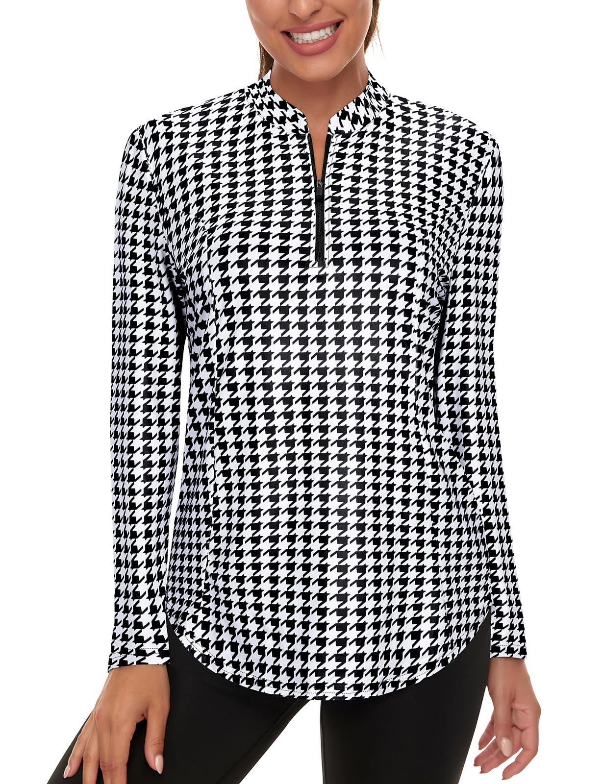 Misyula Style Womens Sleeveless Collarless Golf Polo Shirts Quick Dry Zip Up Athletic Tank Tops