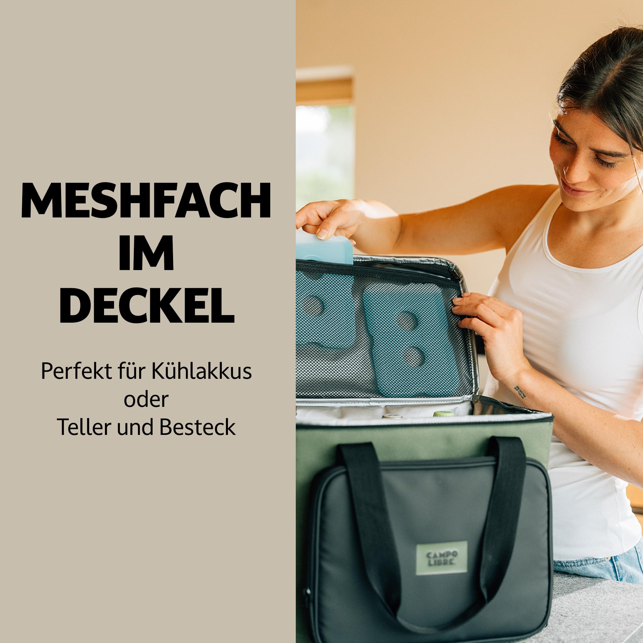 Campo Libre.® Hulk I Premium Camping Kühltasche 30l & 20l I Kühltasche klein mit Wasserdichten Reißverschlüssen I unsere Kühltaschen sind faltbar I hochqualitative Thermotasche in beliebter Größe