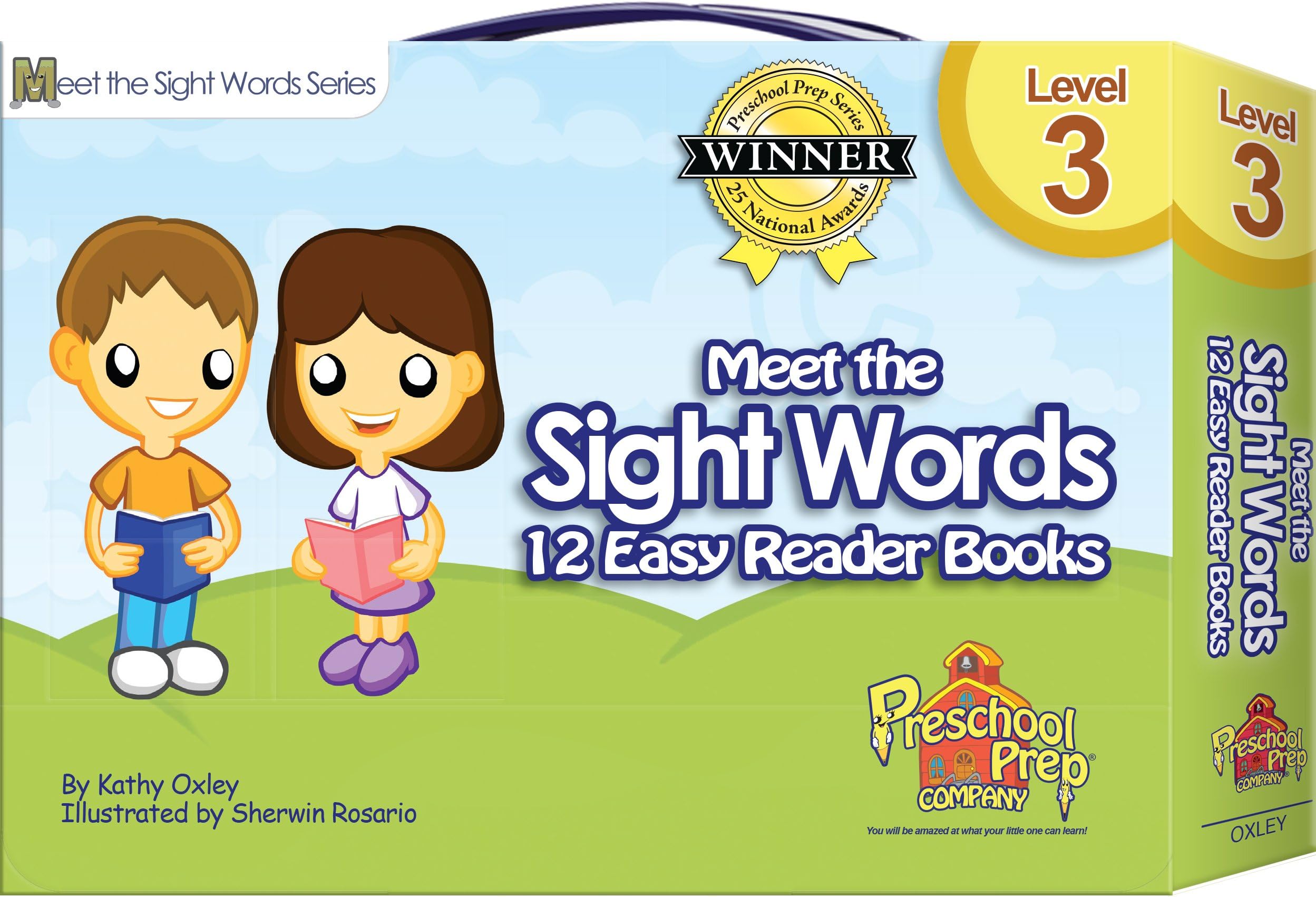 Preschool Prep Company Meet The Sight Words - Level 3 - Easy Reader Books (Boxed Set of 12 Books)