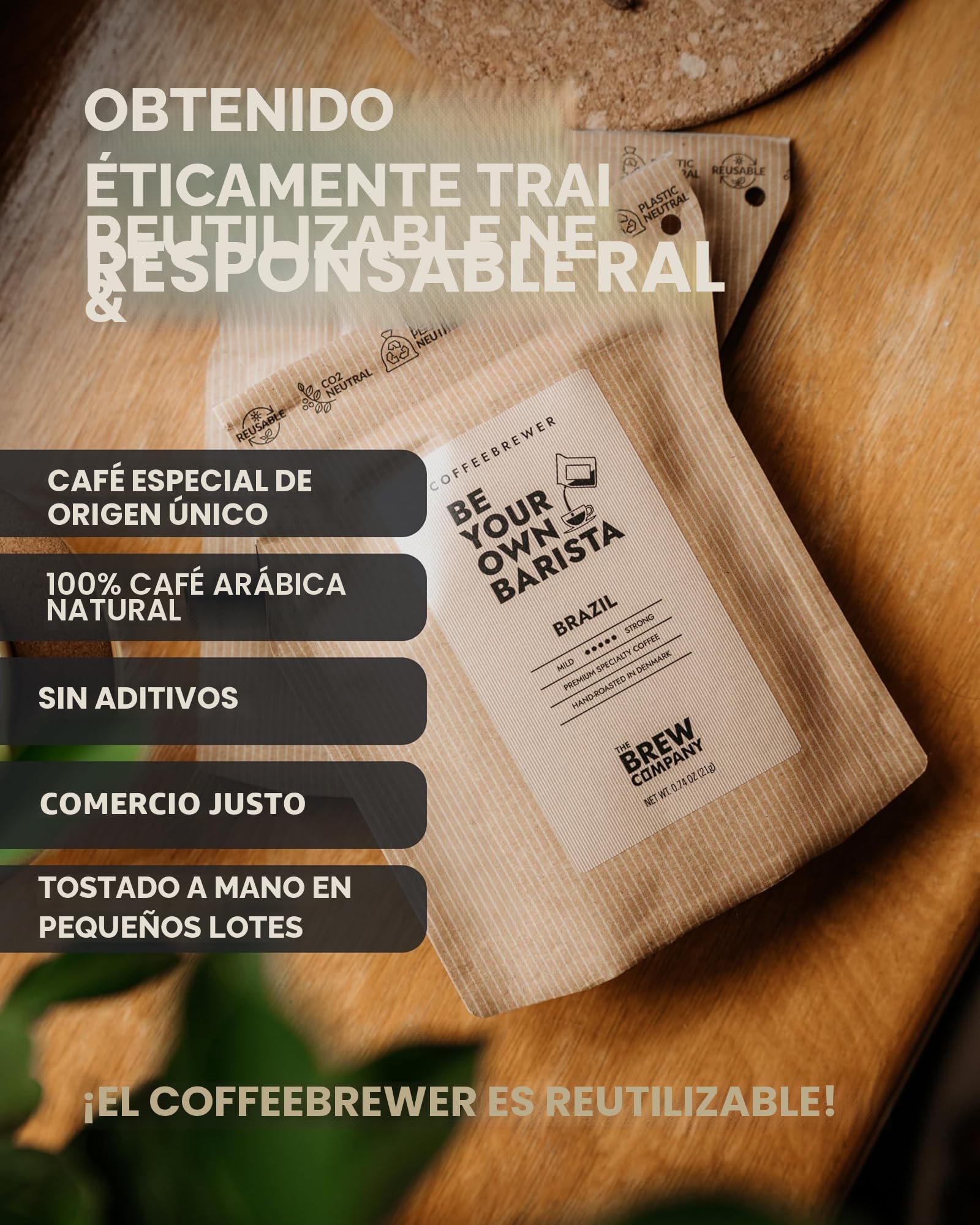 Caja de regalo de café gourmet al aire libre para hombres y mujeres, 5 cafés orgánicos y especiales de origen único del mundo en cerveceros innovadores, caja de muestra para los amantes de
