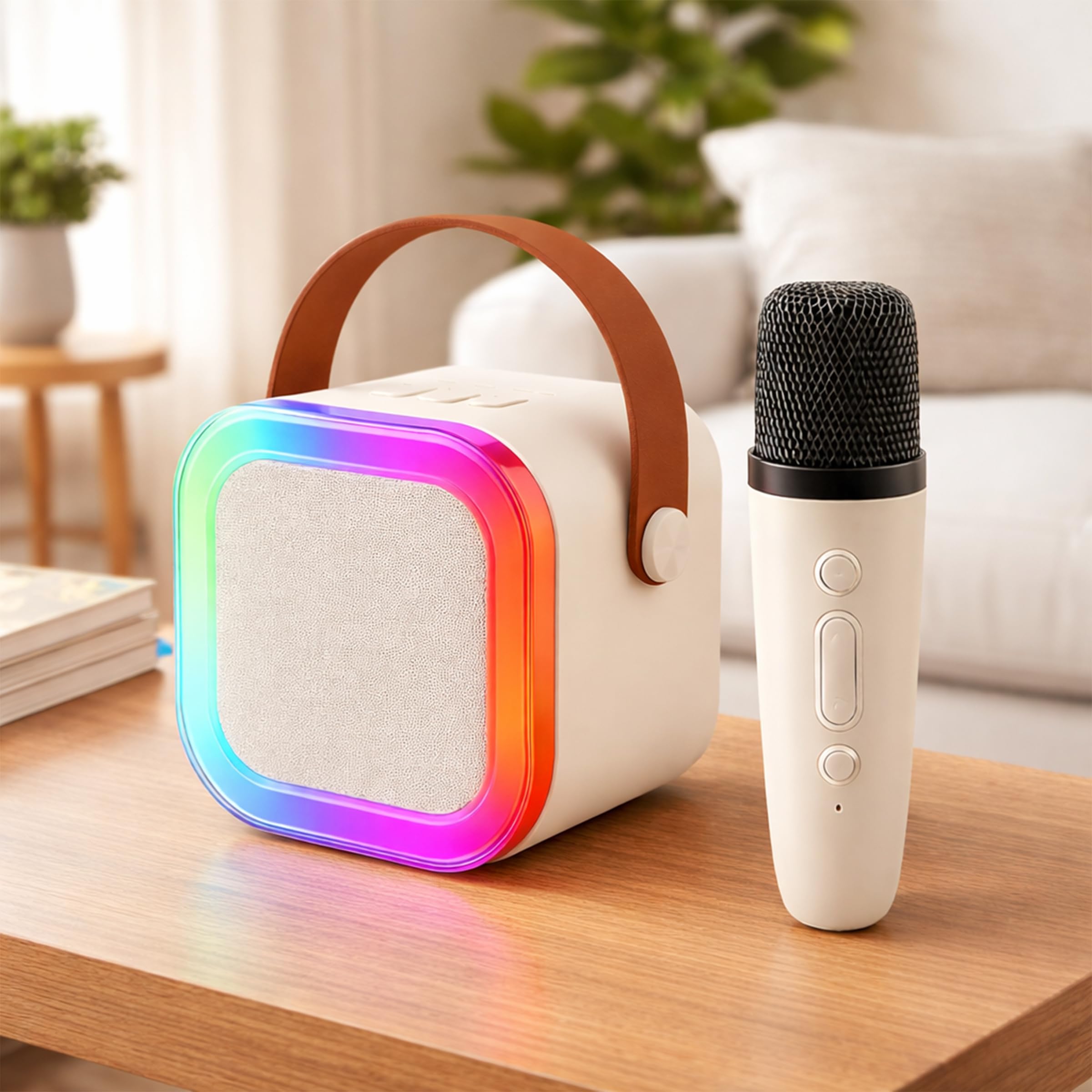 Toyshine Wireless Karaoke Microphone with Portable Bluetooth Speaker inbuilt with Dynamic Lights for Birthday Family Home Travel for Girls Boys & Toddlers Ages 4 & Above-image-11