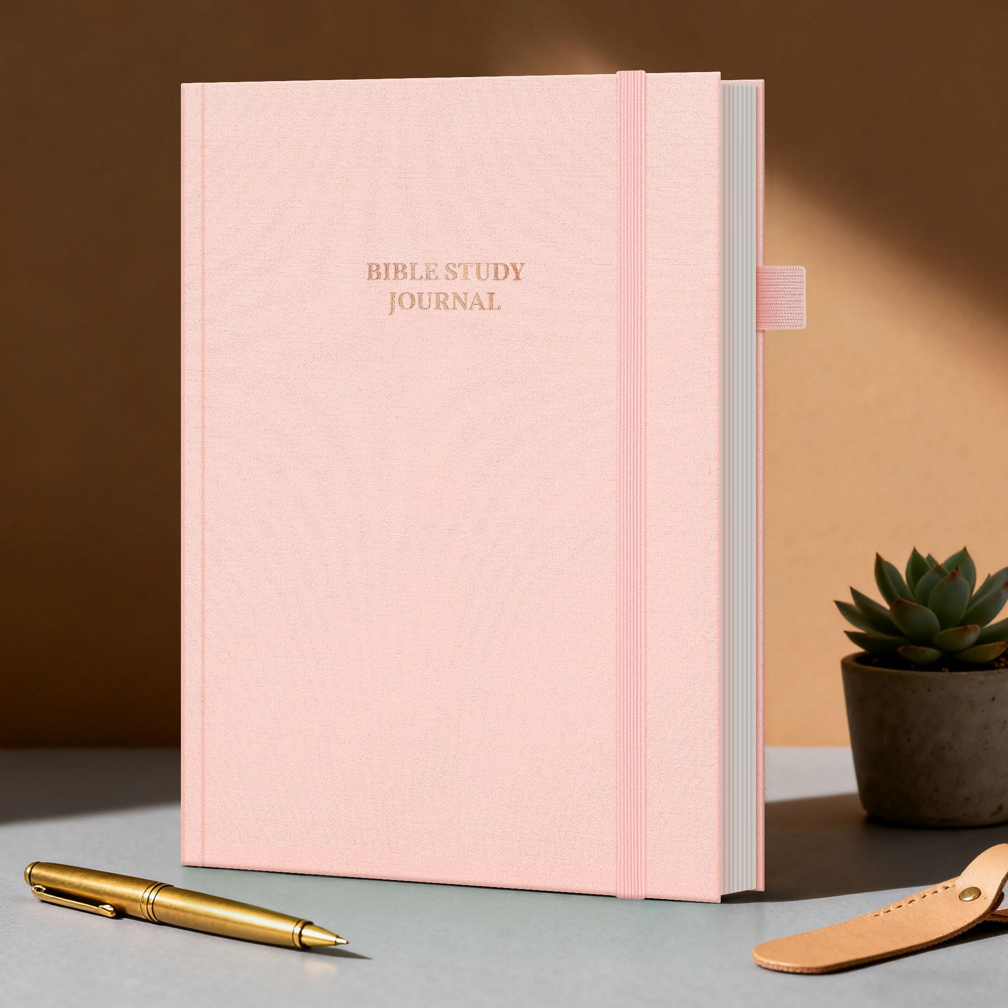 Diario di studio biblico, quaderno per appunti e riflessione, formato A5, rosa chiaro