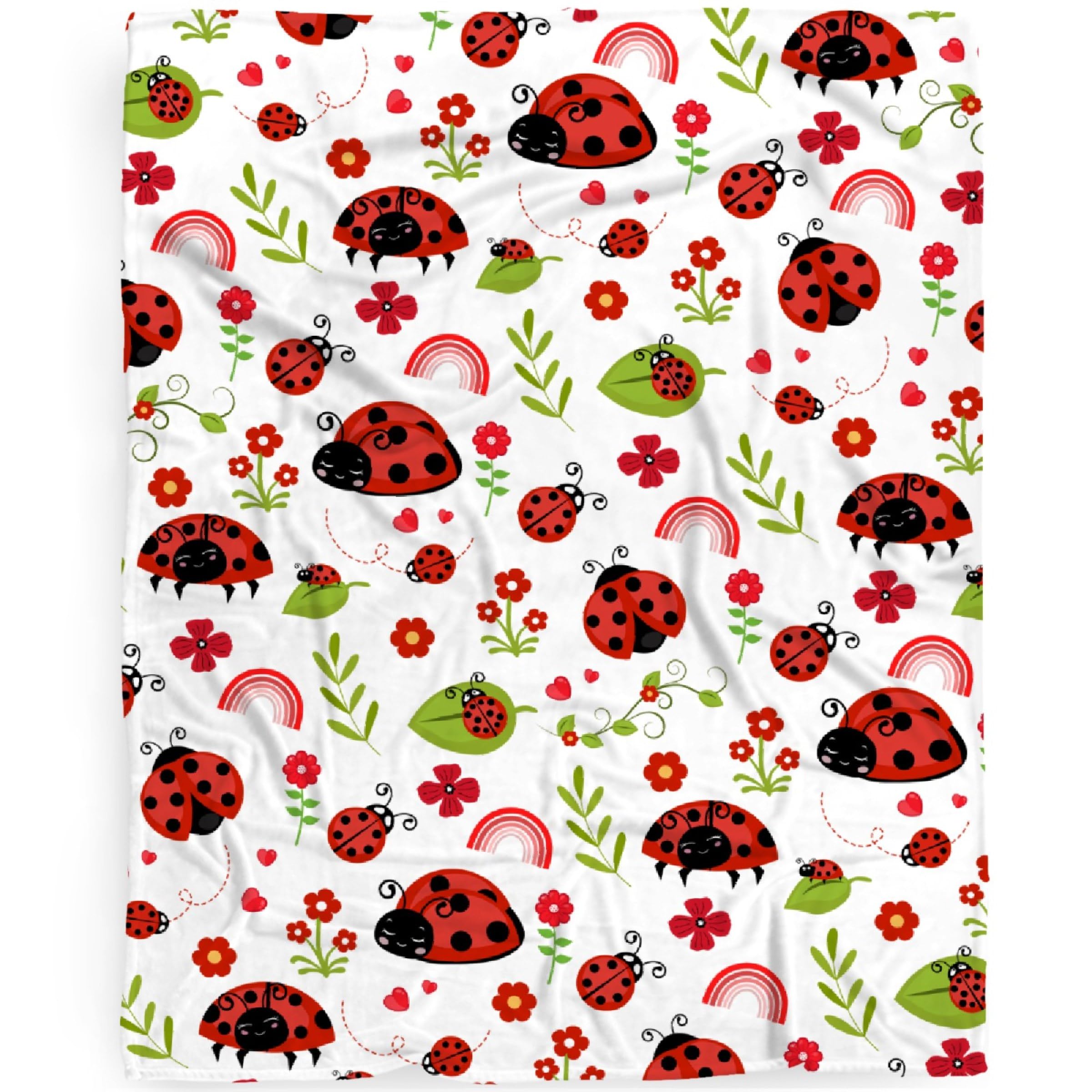 Lady-Bug Baby Blanket Gifts Super Soft Lady-Bug Toddler Blanket for Boys Girls, Newborn, Infant Nursery Crib 30x40 in for Pet/Toddler