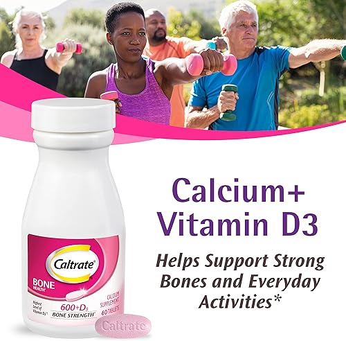 Miniatura 2 de Caltrate 600 Plus D3 Suplemento de calcio y vitamina D, suplementos para la salud ósea para adultos, 60 unidades