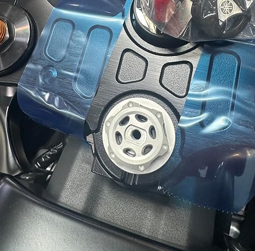 Miniatura 7 de Mounts Lab motomount R7 para Yamaha YZF R7 (2021+) Tuerca de vástago de dirección (aluminio abiertobrida superior Tuerca M22x1.0.000in) para soporte