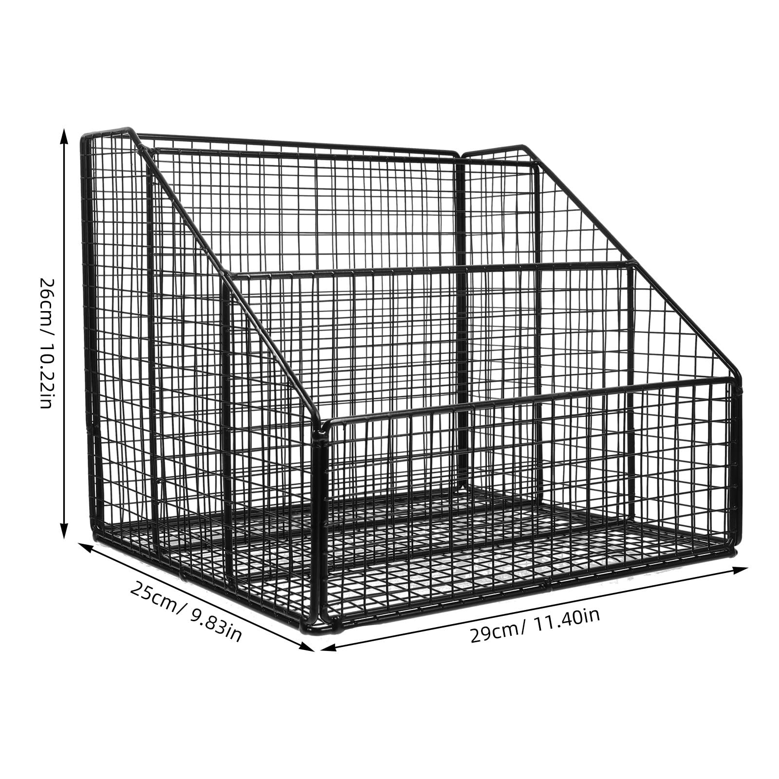 HANABASS Scaffale a Strati in Ferro Nero Grande Capacità per Organizzare Libri e Documenti, Design Moderno per Uso Domestico e Scolastico, Mantiene la Scrivania Ordinata