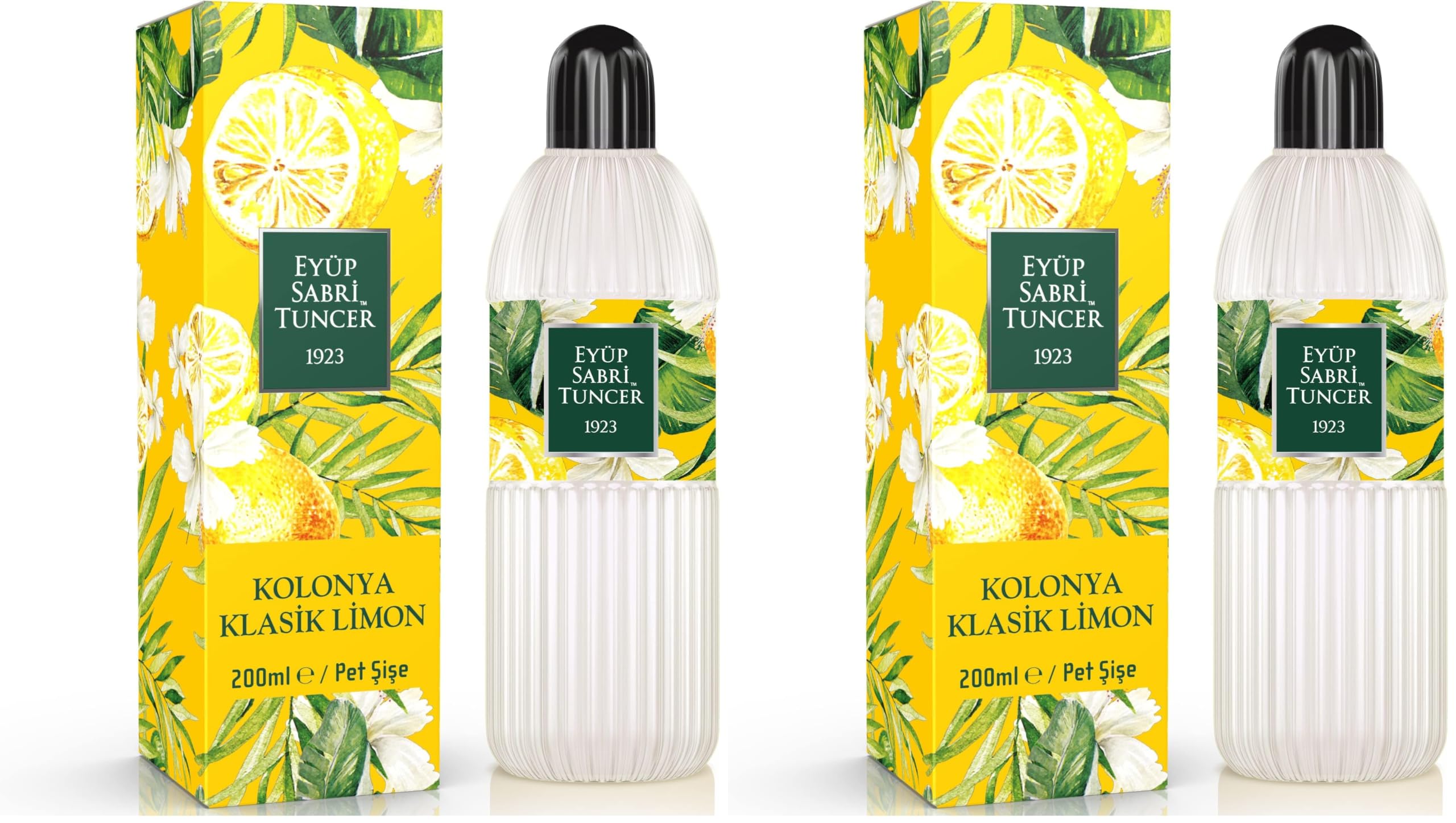Eyüp Sabri Tuncer Limon Kolonyasi 200 Ml Silindir Pet Şişe 1 Paket (1 x 200 ml) (2 paketi)