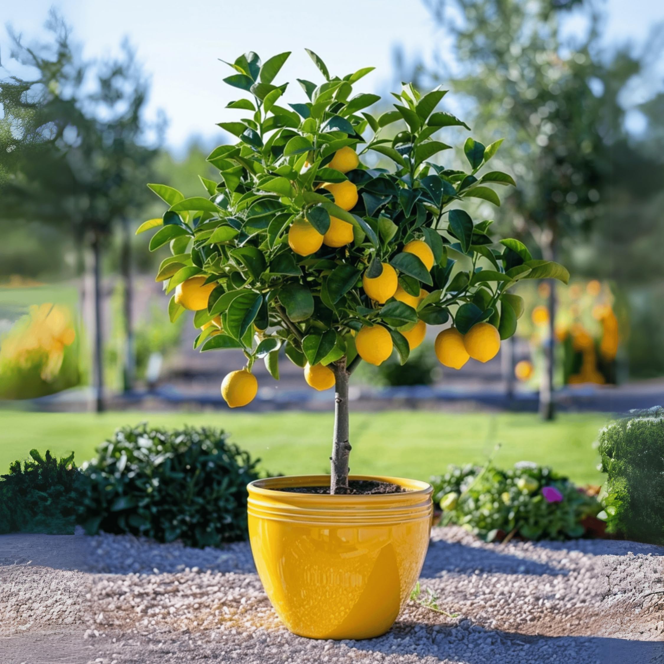 Plant in a Box - Citrus Limon - Limonero - Maceta 19cm - Altura 60-70cm