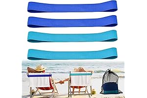 4 Pack Beach Towel Bands for Durable Pool & Cruise Chair Towel...