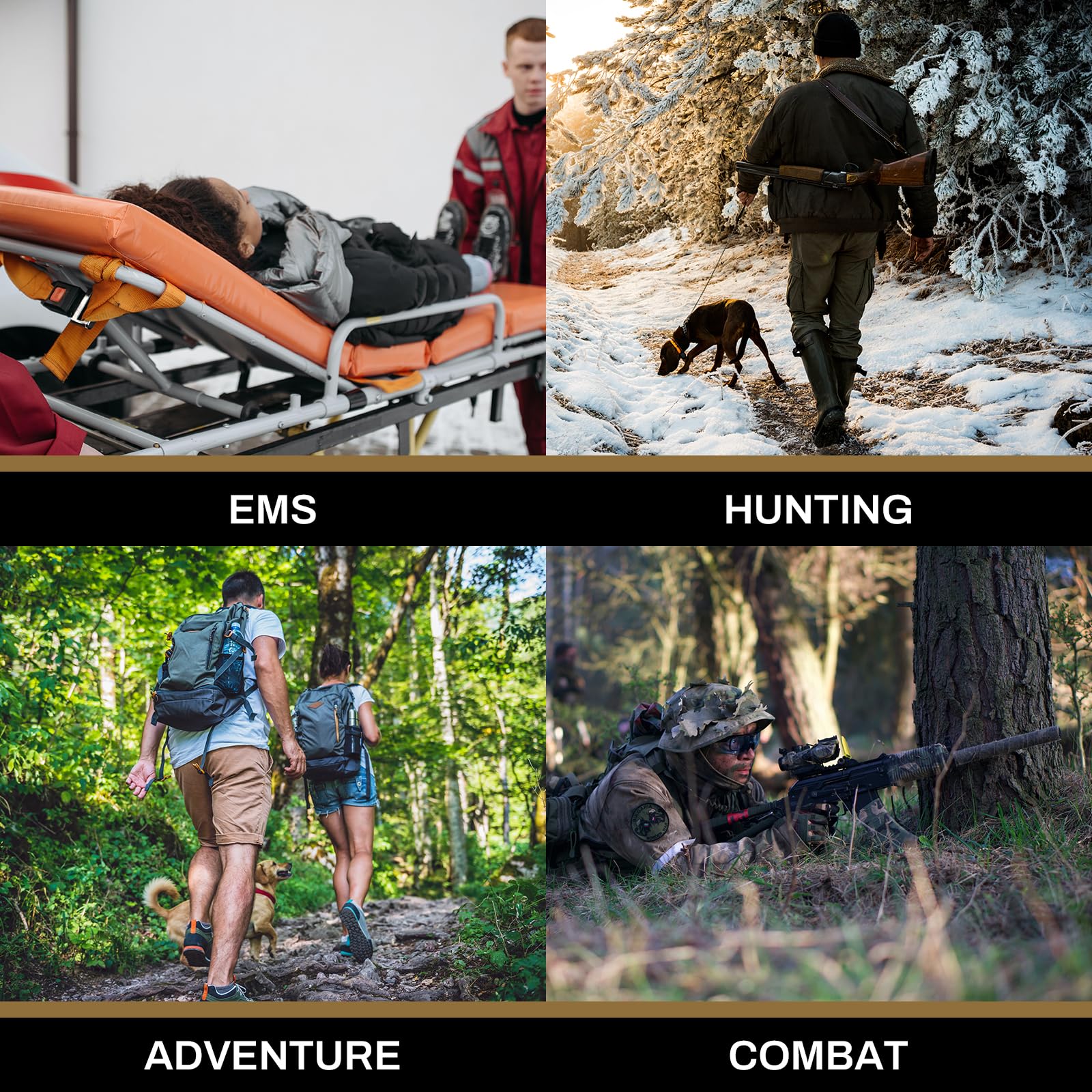 RHINO RESCUE IFAK CAT Gen-7 Tourniquet Refill Kit, Emergency First Aid Kit, Medical Accessories, IFAK Trauma Kit, Combat Pack for Trauma Wound Care, Shot, Car and Camping, Brown, 17 - 5