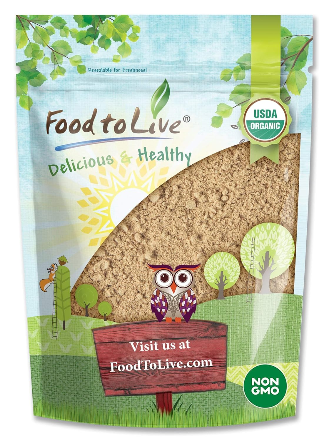 Food to Live Organic Ripe Banana Powder, 2 Pounds - Non-GMO and Raw Whole Fruit Flour, Unsweetened, Unsulfured, Vegan, Kosher, Bulk Dried Platano, Rich in Dietary Fiber, Potassium, and Copper