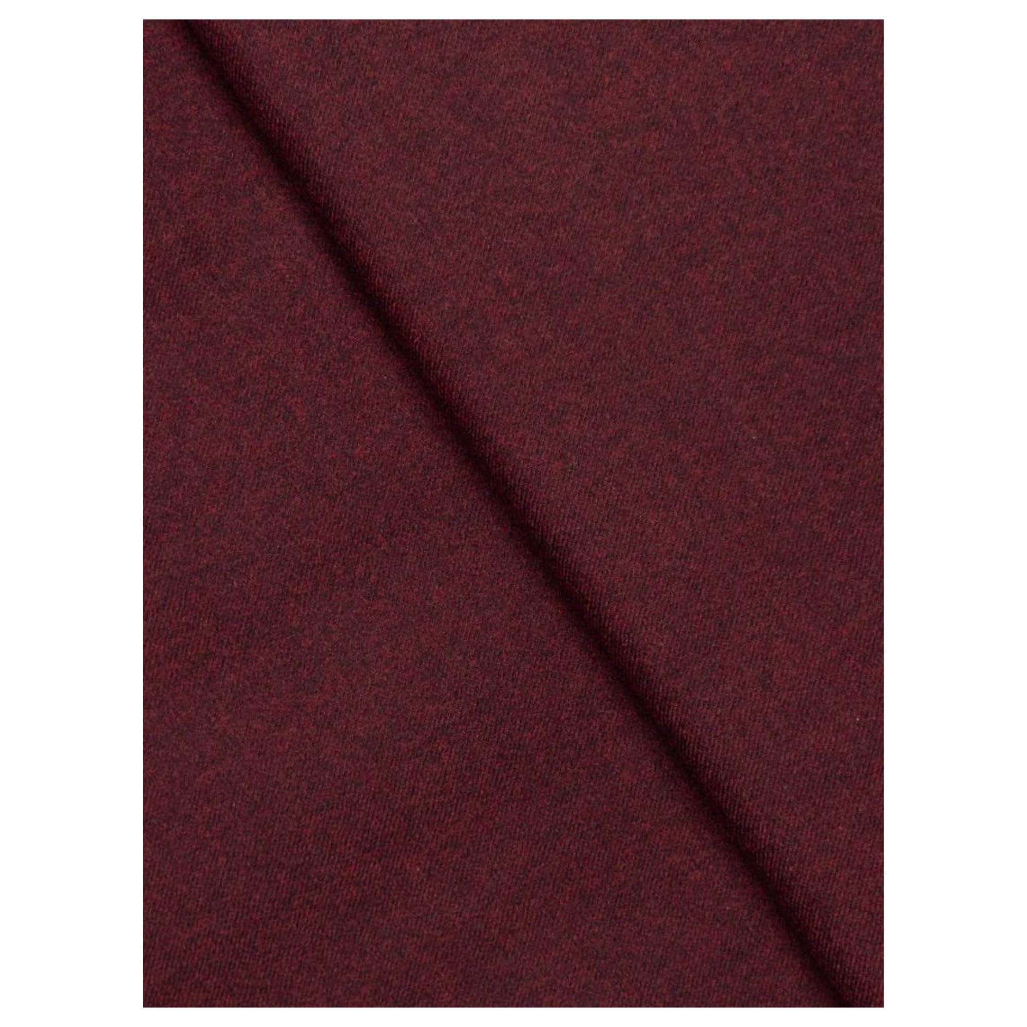 DONEGALLuxury British Twill Flannel Tweed Fabric for Men & Women, 100% Merino Wool for Bespoke Tailored Jacketing & Overcoats, #MaroonMelange14 (2 Metre Cut)