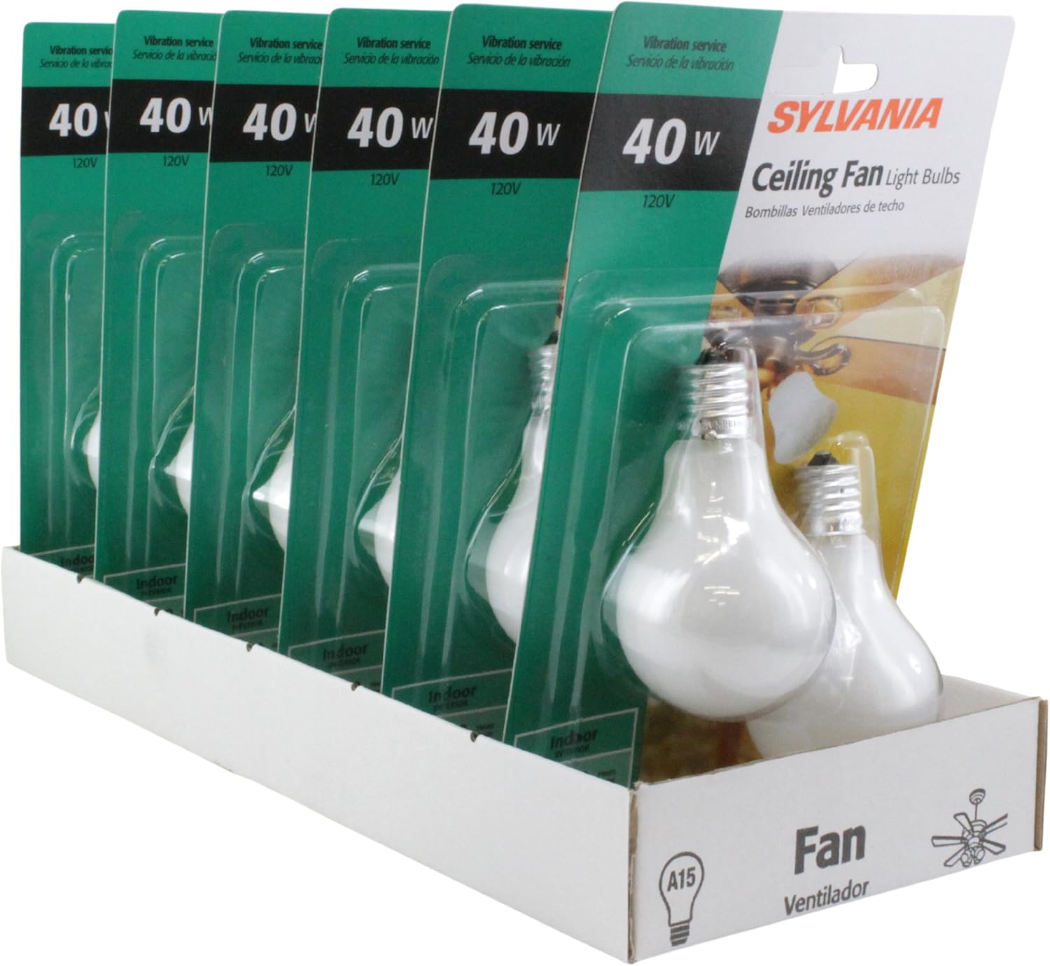 SYLVANIA 40Watt A15 White Ceiling Fan Bulbs
