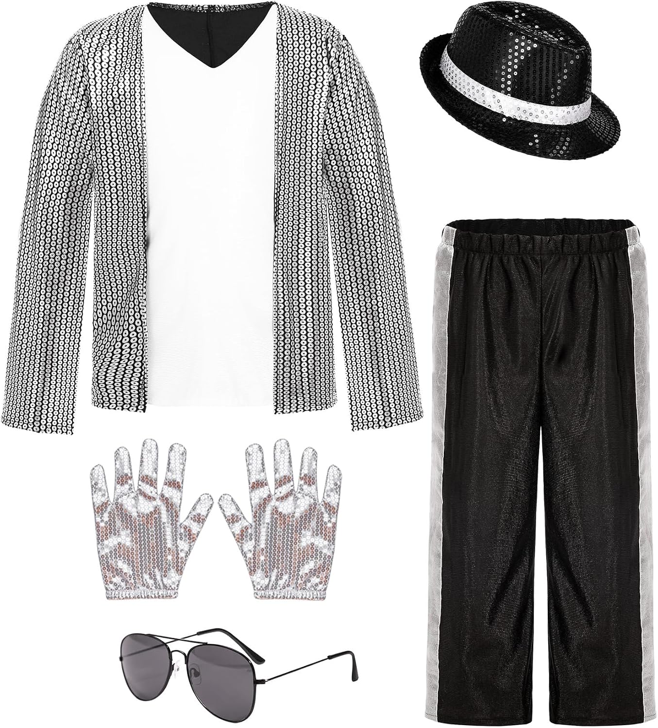 Boys Popstar Costume, 80s 90s Retro Outfits for Kids, Dance Party Halloween Costumes