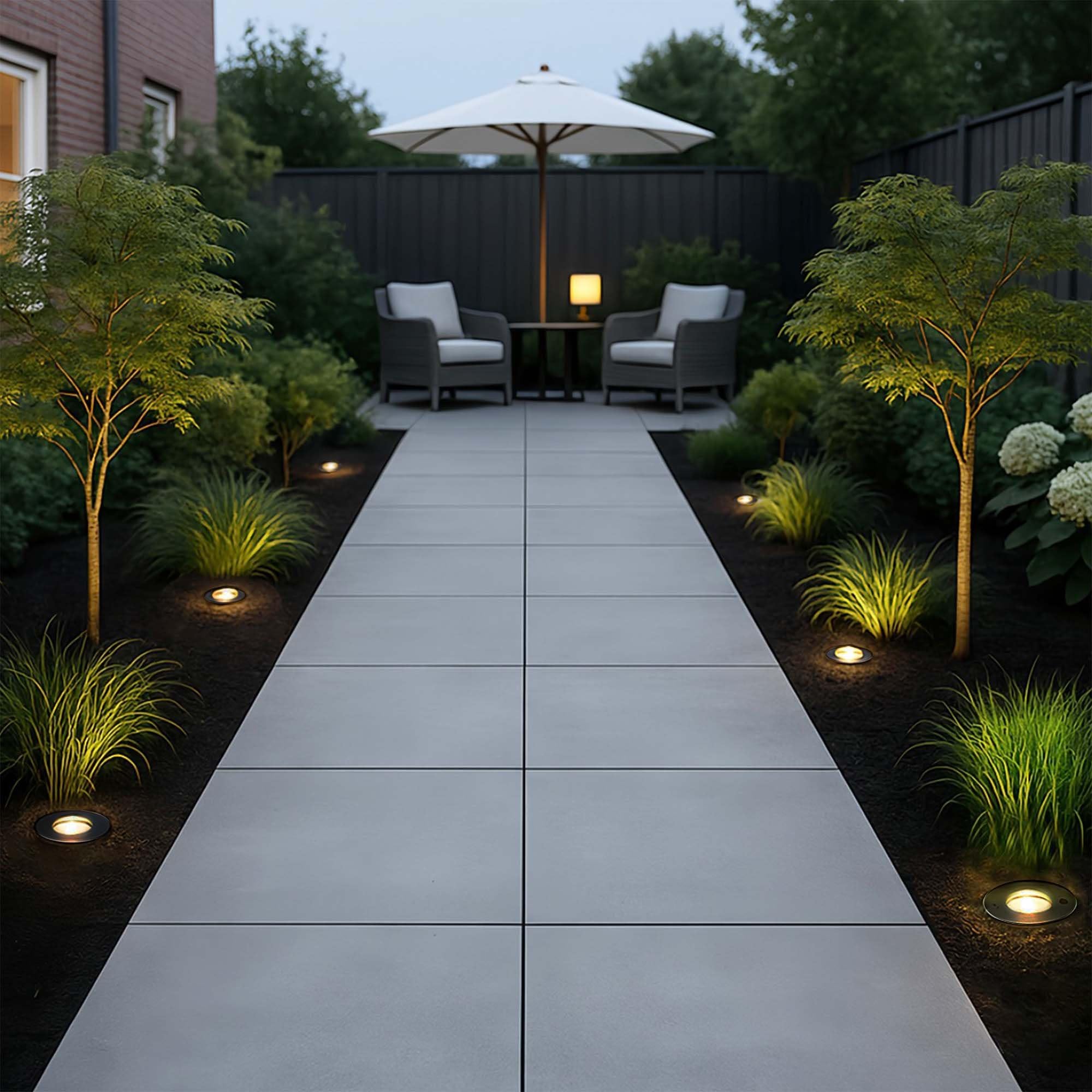 Ledvion - Foco empotrable LED redondo, GU10, negro, IP67, cable de 1m, inclinable, iluminación exterior