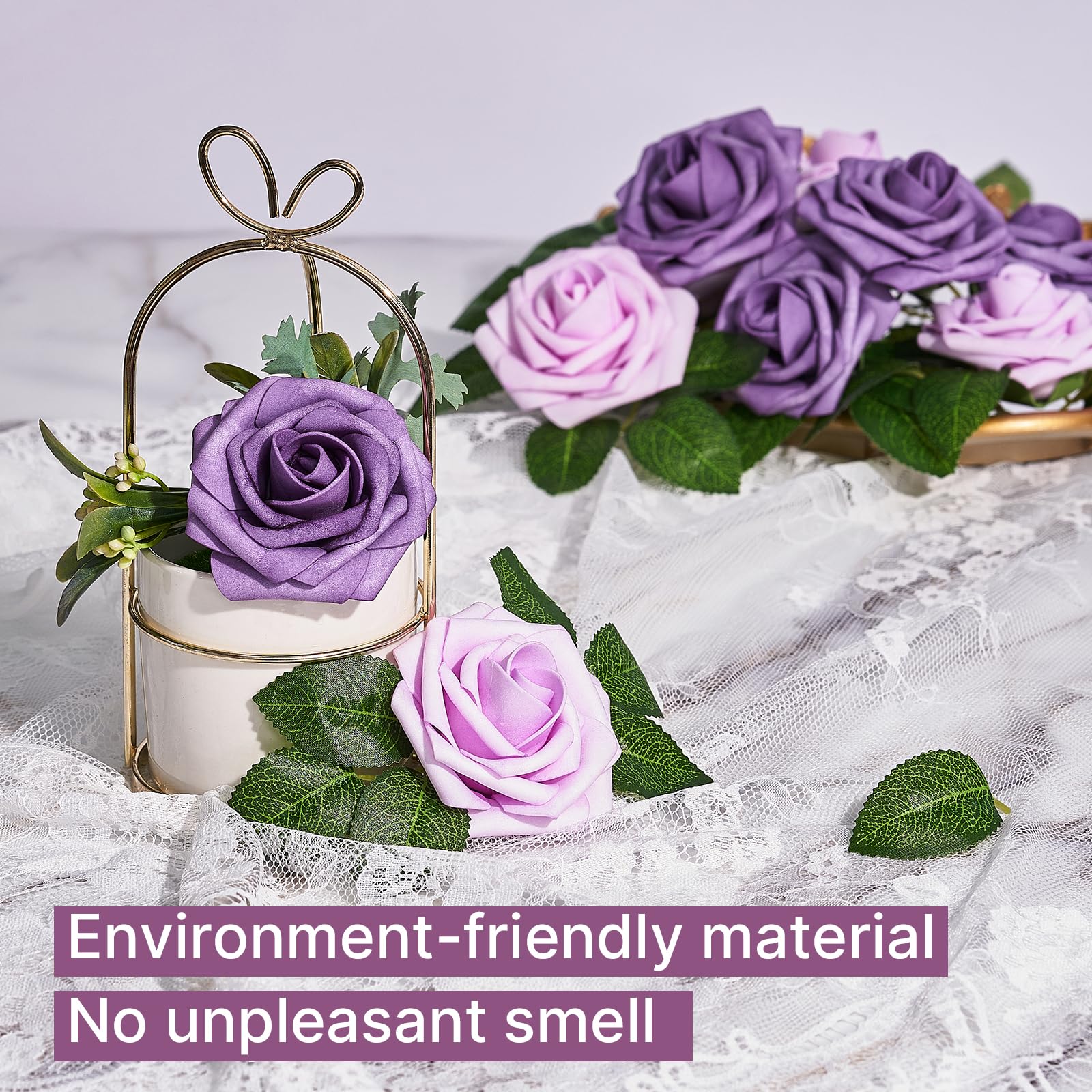 20 Rose Artificiali In Schiuma | Decorazioni Per Matrimoni, Compleanni, Feste - Foto 9