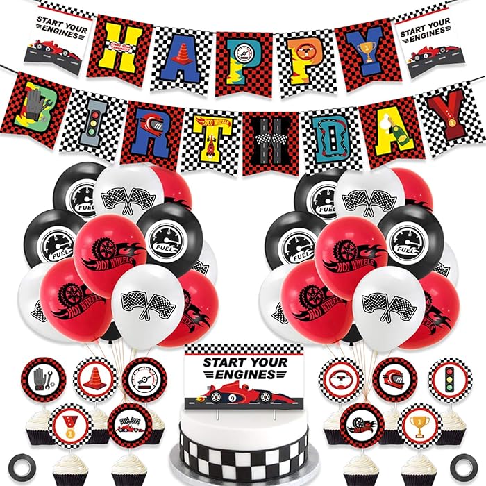 Buy DWTECH Race Car Party Decorations Supplies Racing Party Banner Race