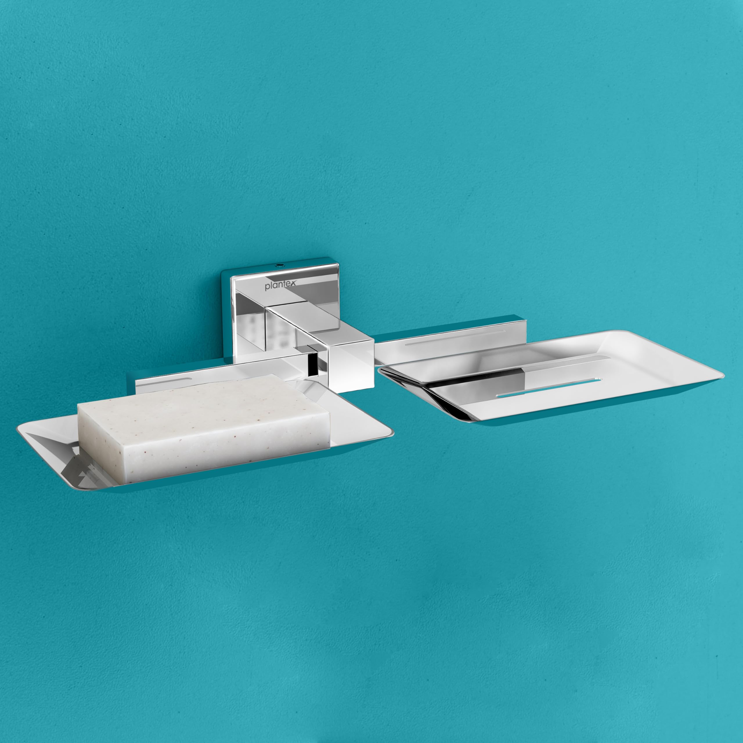 Plantex Aqua Stainless Steel Double Soap Dish Stand for Bathroom & Kitchen/Soap Dish/Bathroom Accessories - Chrome (Pack of 1) (B08MTFVRNN) Amazon Price History, Amazon Price Tracker