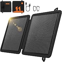 Vista 1 de REDIGOO Cargador de panel solar portátil de 10 W, mini paneles solares con salidas USB-C compatibles con tabletas de teléfono celular, cargador
