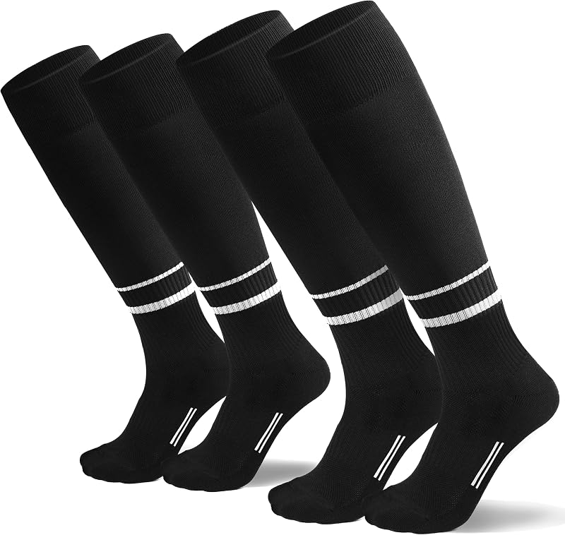 Soccer Referee Socks 2 Pairs with Cushioned and Support