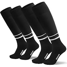 FitsT4 Sports Soccer Referee Socks 2 Pairs with Cushioned and Support