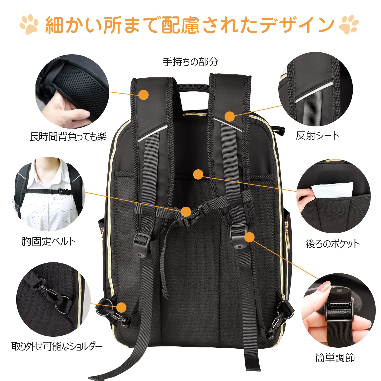 Amazon.co.jp: 犬 リュック ペットきゃりーバック 拡張可能 猫