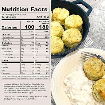The Invisible Chef Buttermilk Herb Biscuit Mix Flaky Homemade Biscuit Baking Mix with Savory Herb Flavor Easy to Prepare for Breakfast, Sides & Everyday Meals 12.35 oz (350g)