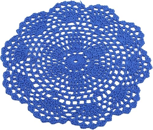Miniatura 5 de QXPDD Posavasos redondo de mezcla de algodón manteles individuales para mesa de ganchillo con estampado floral antideslizantes para decoración de