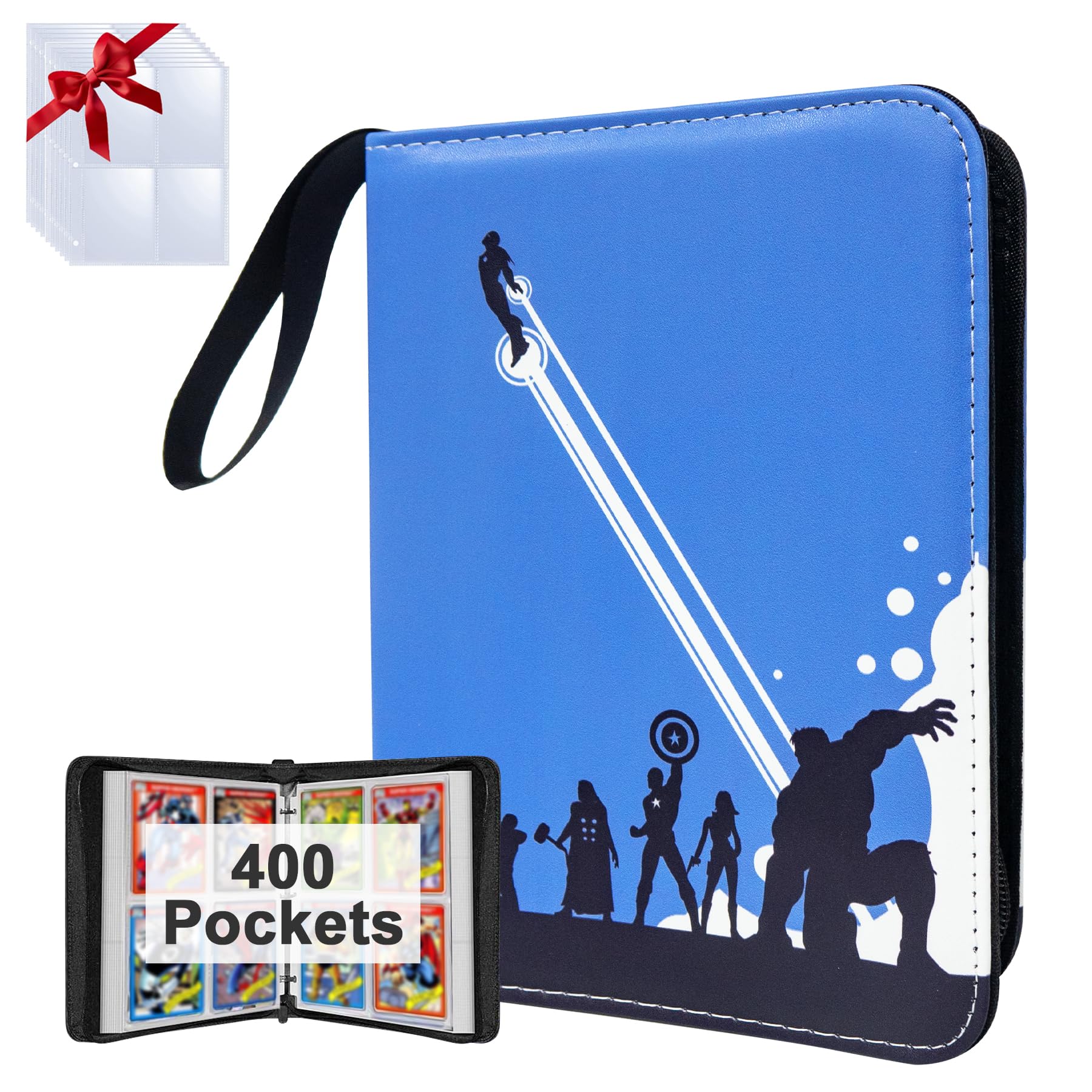 Marvel Card Binder for Marvel Cards,4 Pocket with 60 Sleeves up to 480 Cards,Waterproof  Avengers Card Storage Bag for Boys,Superhero Games Cards Display Case :  Amazon.in: Toys & Games