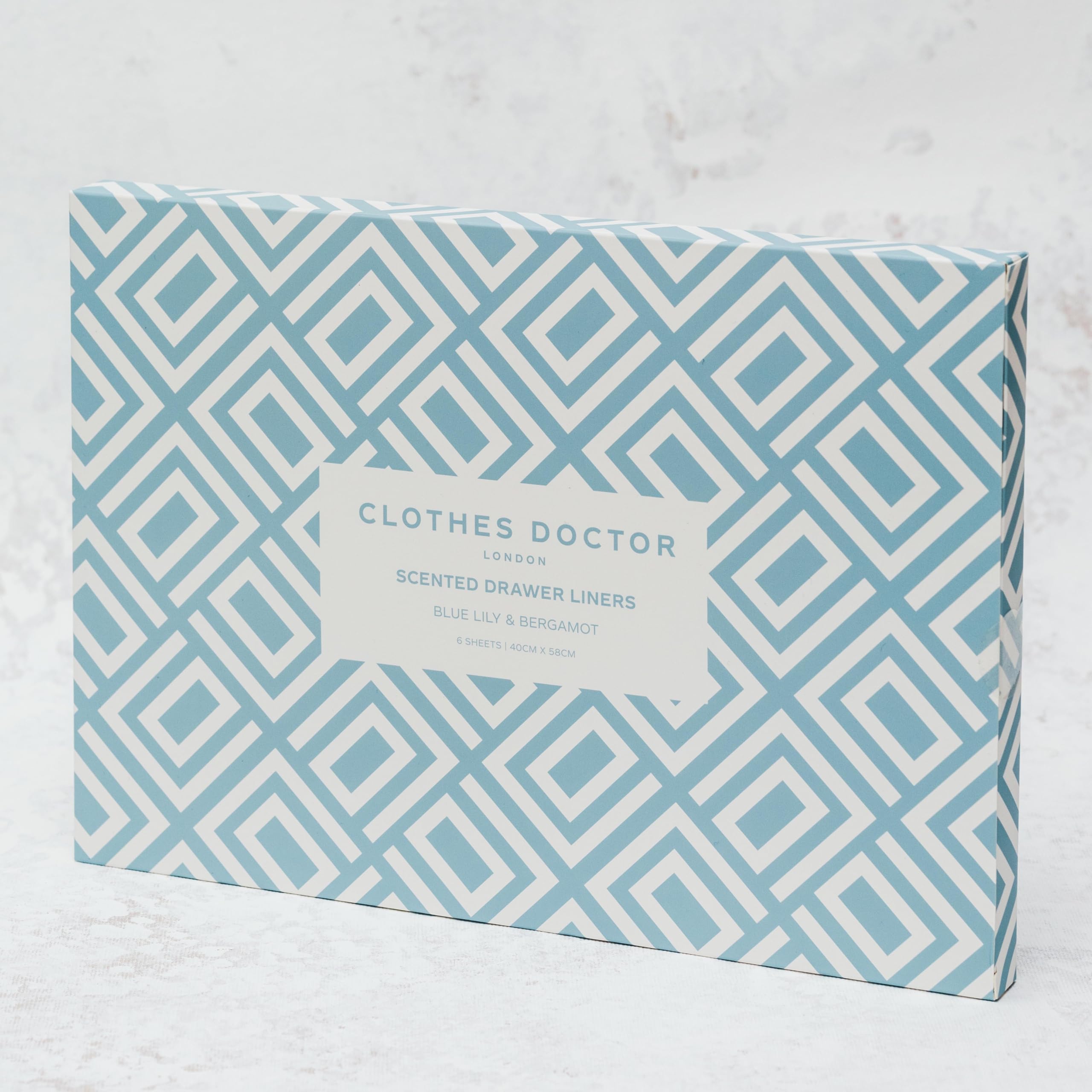 Scented Drawer Liners Infused with Essential Oils - 6 Large Sheets (58cm x 40cm), Blue Lily & Bergamot, 40W x 58L cm - Image 2