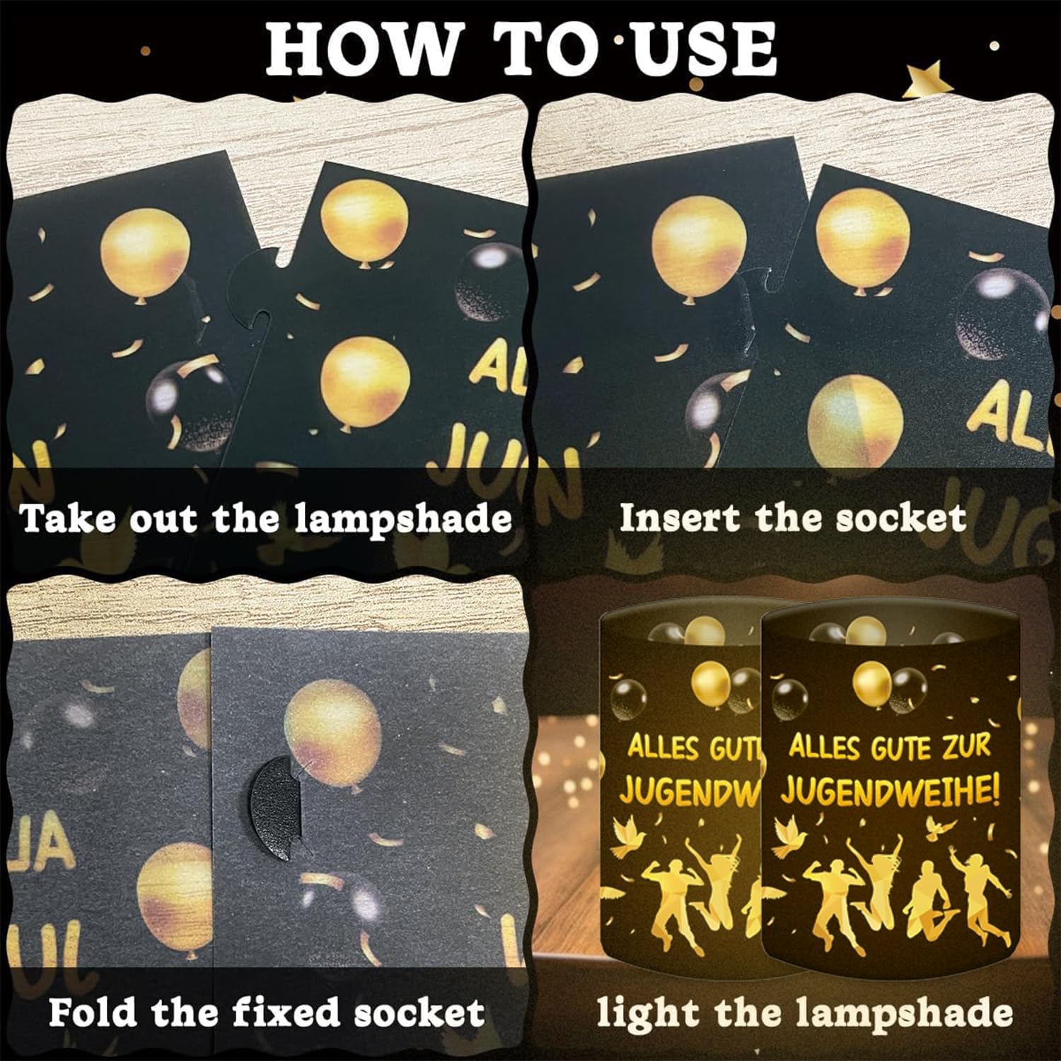 YUNYU 12pcs Decorative Party Lampshade Set Elegant Plastic Candle Lanterns Set for Festive Home & Party Decor - Image 4