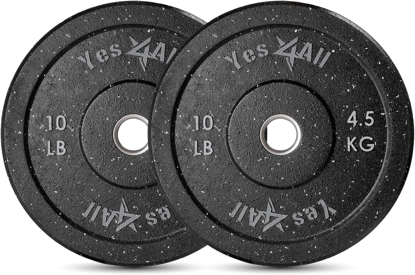 Yes4All 2" Bumper Plate, 10-190 LB Olympic Rubber Weight Plate with Steel Hub for WeightLifting, Strength Training, Home Gym, Less Impact, Absorb Bounce & Shock, Multiple Options