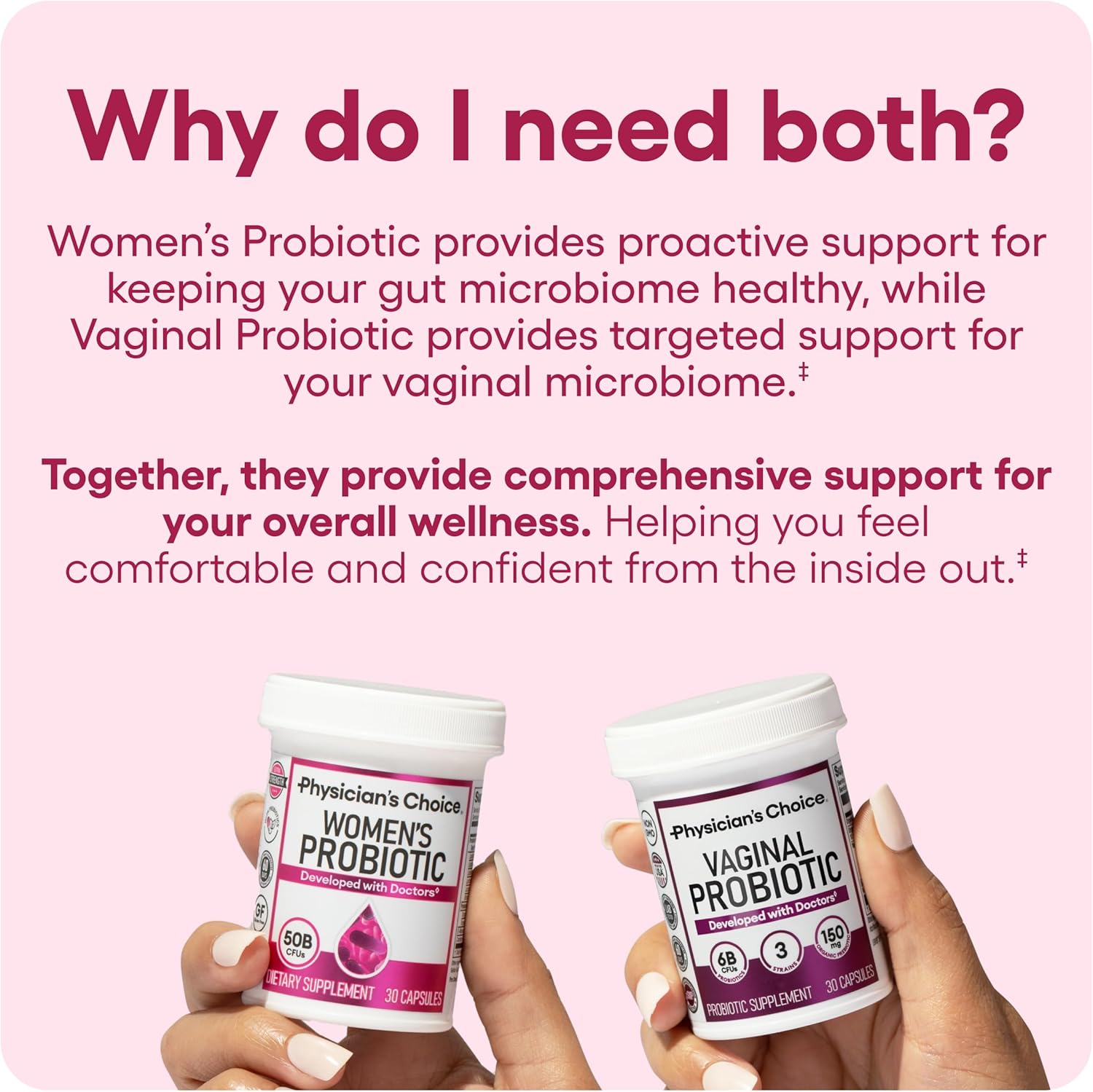 Physician's CHOICE Feminine Power Duo Bundle - Probiótico vaginal + probiótico para mujer