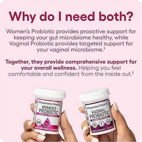 Miniatura 4 de Physician's CHOICE Feminine Power Duo Bundle - Probiótico vaginal 30ct + probiótico para mujer 60ct