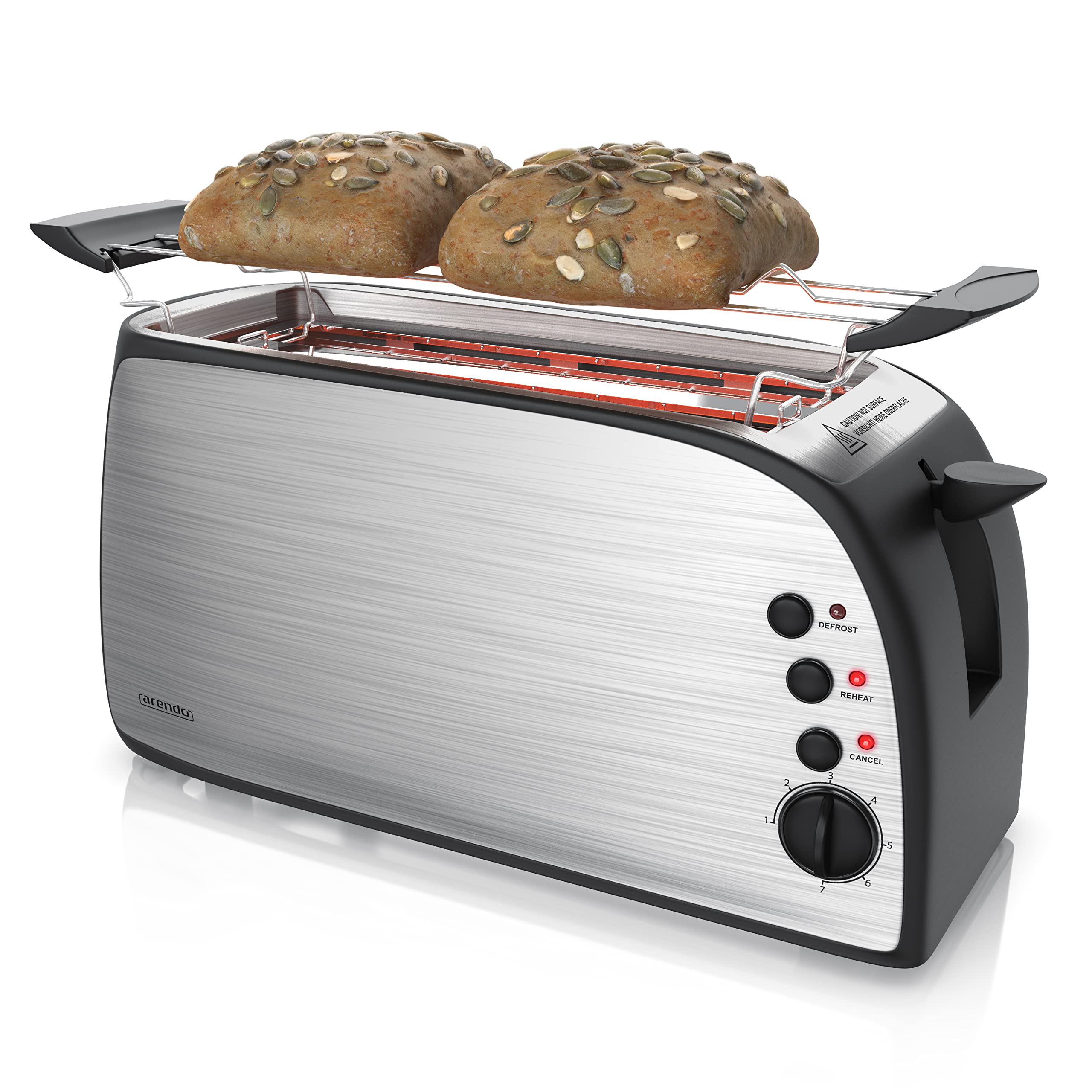 Buy Arendo Elongated Slot Automatic Toaster With Defrost Function, Heat