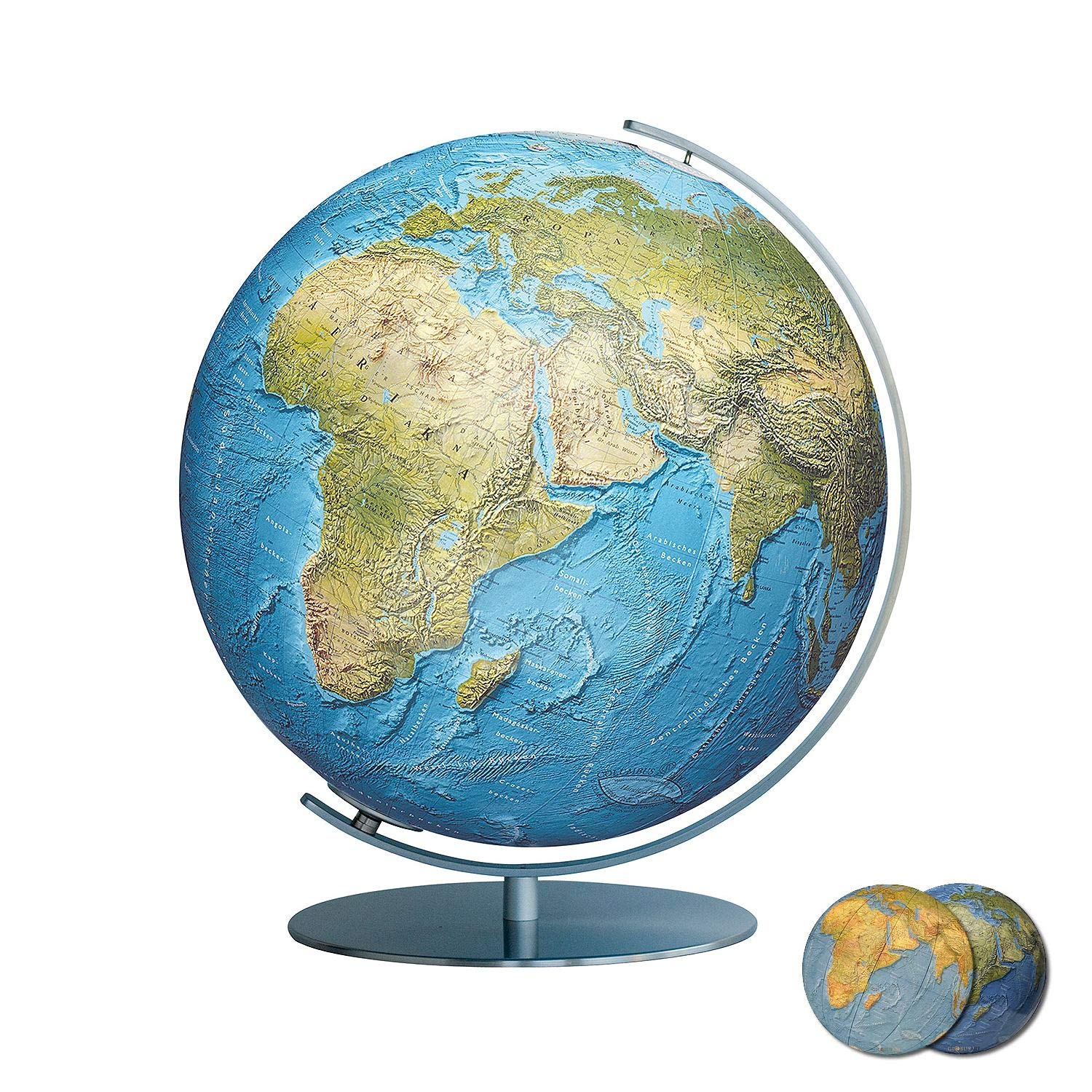 Columbus DUORAMA Leuchtglobus, 34 cm: OID-Code, handkaschiertes Kartenbild auf einer Acrylglaskugel, Armatur aus Edelstahl matt (Professional Line by ... anspruchsvoll und von bleibendem Wert)
